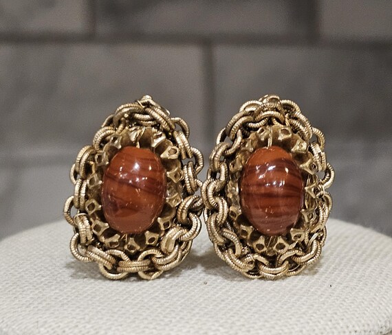 MIRIAM HASKELL Vintage Signed Chain & Agate Marbe… - image 6