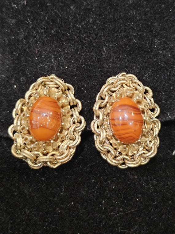 MIRIAM HASKELL Vintage Signed Chain & Agate Marbe… - image 5