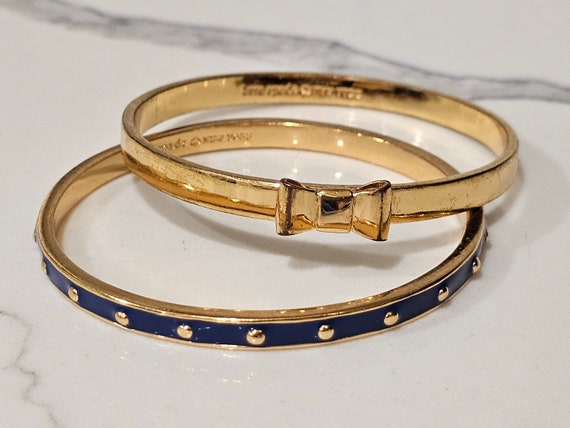 Kate Spade Bangle Bracelets *    Solid Gold Bow B… - image 5