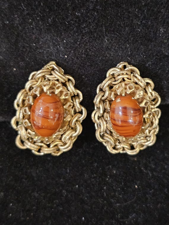 MIRIAM HASKELL Vintage Signed Chain & Agate Marbe… - image 8