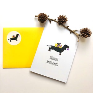 Klappkarte  Weihnachten 'Weihnachtsdackel'