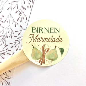 24 stickers pear jam labels
