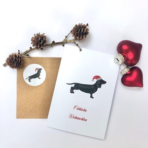 Klappkarte  Weihnachten 'Dackel'