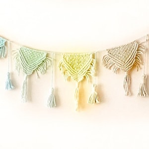 Macrame garland | macrame bunting |  macrame wall handing | macrame wall art | nursery wall decor | boho wall hanging.