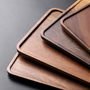Minimalist Living - Acacia Rectangle Wooden Tray | Serving Table Plate | Snacks Food Storage Dish | Acacia Wood Tray