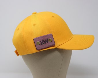 Knock on Wood Hat: Yellow w/ Big Purpleheart