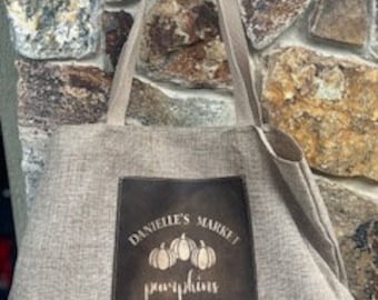 Personalized Burlap Tote Bag