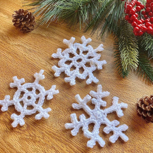Easy Crochet Snowflakes Pattern, Winter Crochet Pattern, Snowflake Pattern, Christmas Decorations