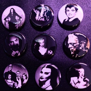 Old School Horror 1.25&quot; Pinback Buttons