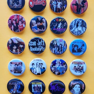 Female Fronted Bands - 1.25&quot; pinback buttons