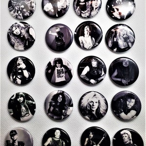 Rock &#39;n Roll/Metal Icons 1.25&quot; Pinback Buttons