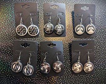 Punk Earrings 1&quot; Stainless Steel Hook