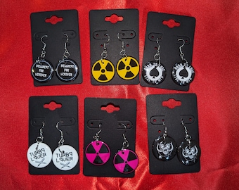 Heavy Metal Earrings 1&quot;