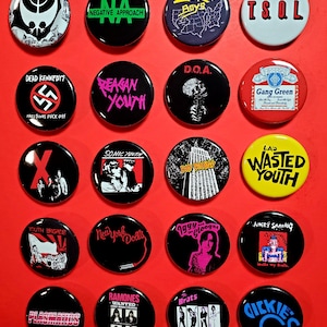Punk Rock Pins 1.25&quot; Pinback Buttons