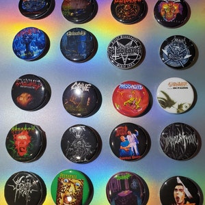 Death Metal Pins 1.25" Pinback Buttons