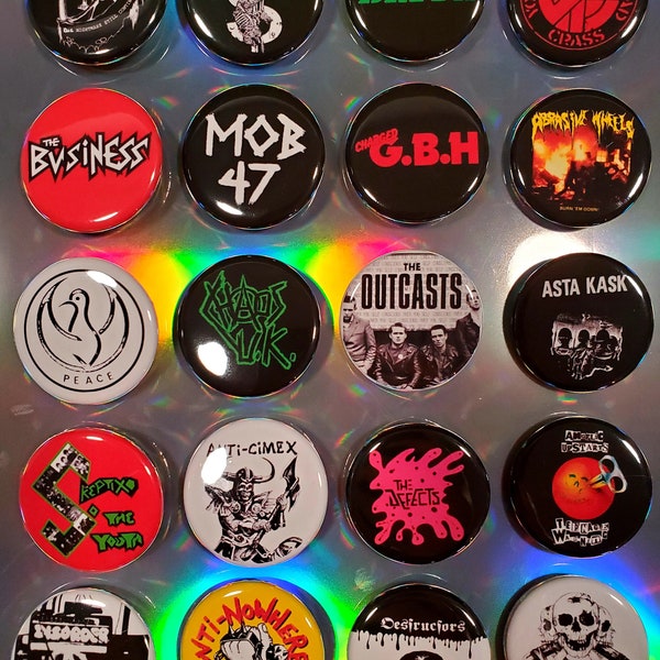 Punk Rock 1.25" Pinback Buttons