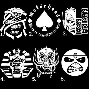 Heavy Metal l Metal Decals | Die Cut Glossy Vinyl Decal | Waterproof White