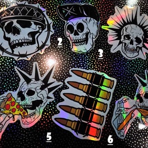 Punk Rock Holographic 3&quot; Stickers