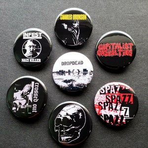 Hardcore Punk 1.25&quot; Pins - Pinback Buttons