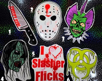 Monsters and Slashers 3" Stickers | Old School Horror