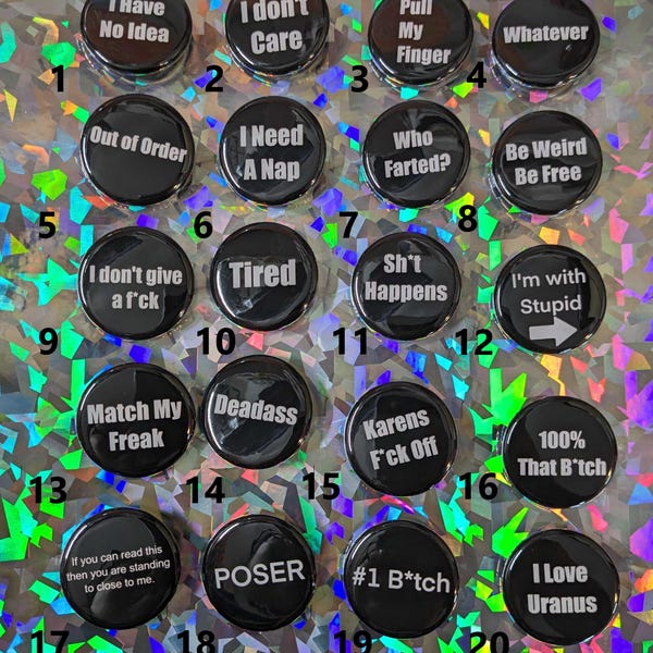 Funny buttons - Etsy Nederland