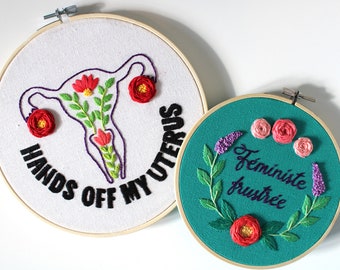 Hand made embroidery | "Angry Feminist" edition