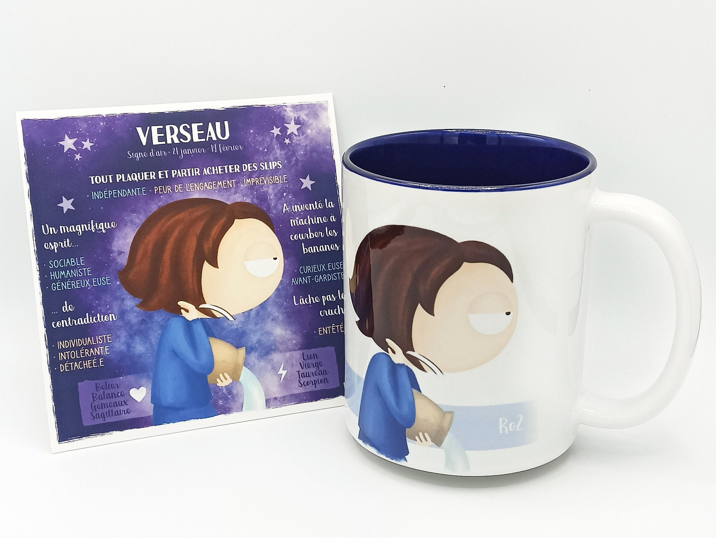 Bundle Carte et Mug Astro Rigolo Verseau