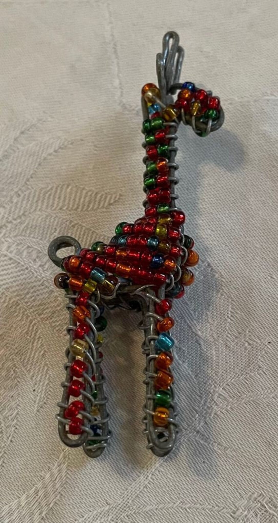 Giraffe Handmade African Beaded Animal Keyring Etsy