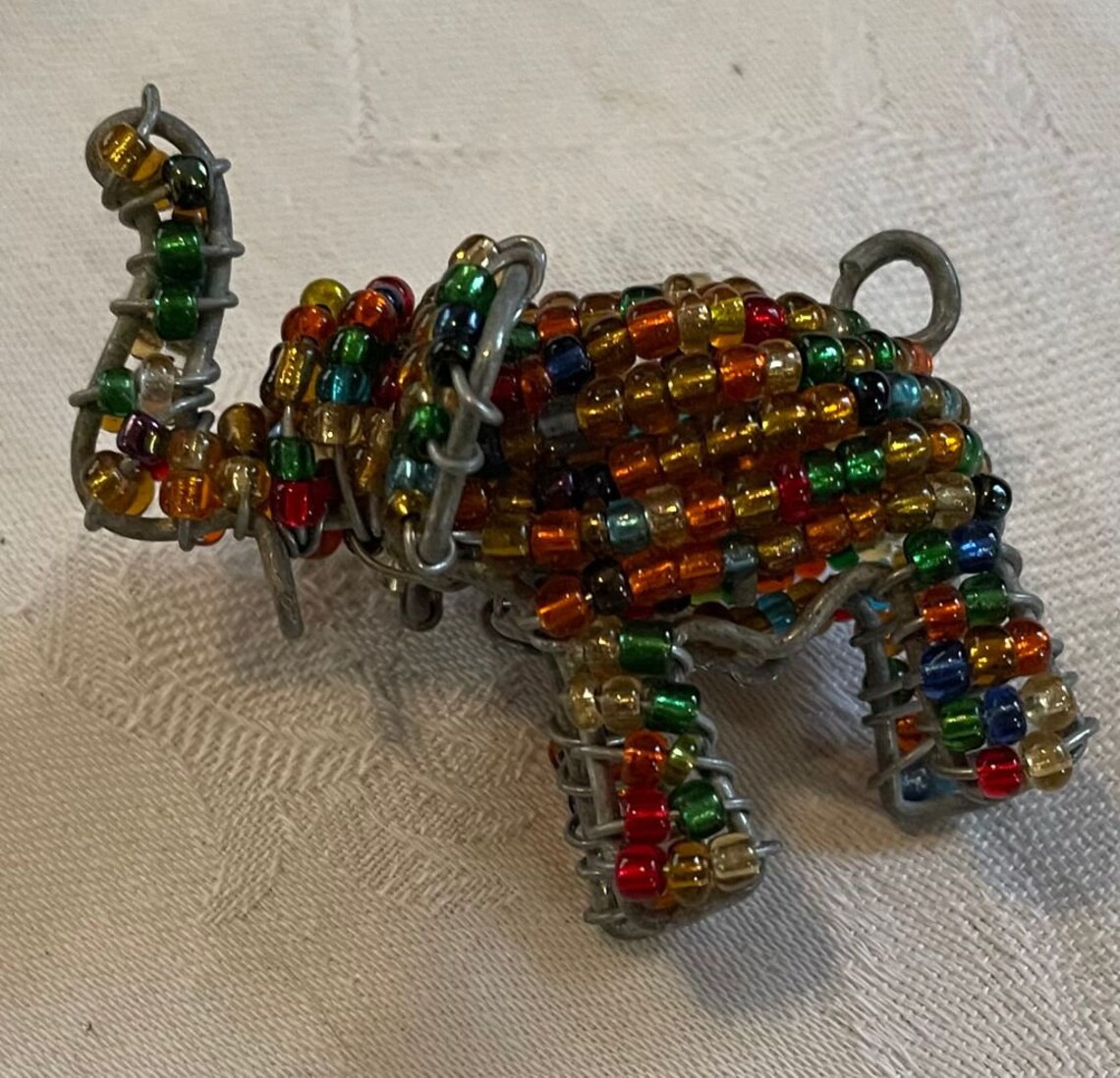 Elephant Handmade African Beaded Animal Keyring Etsy