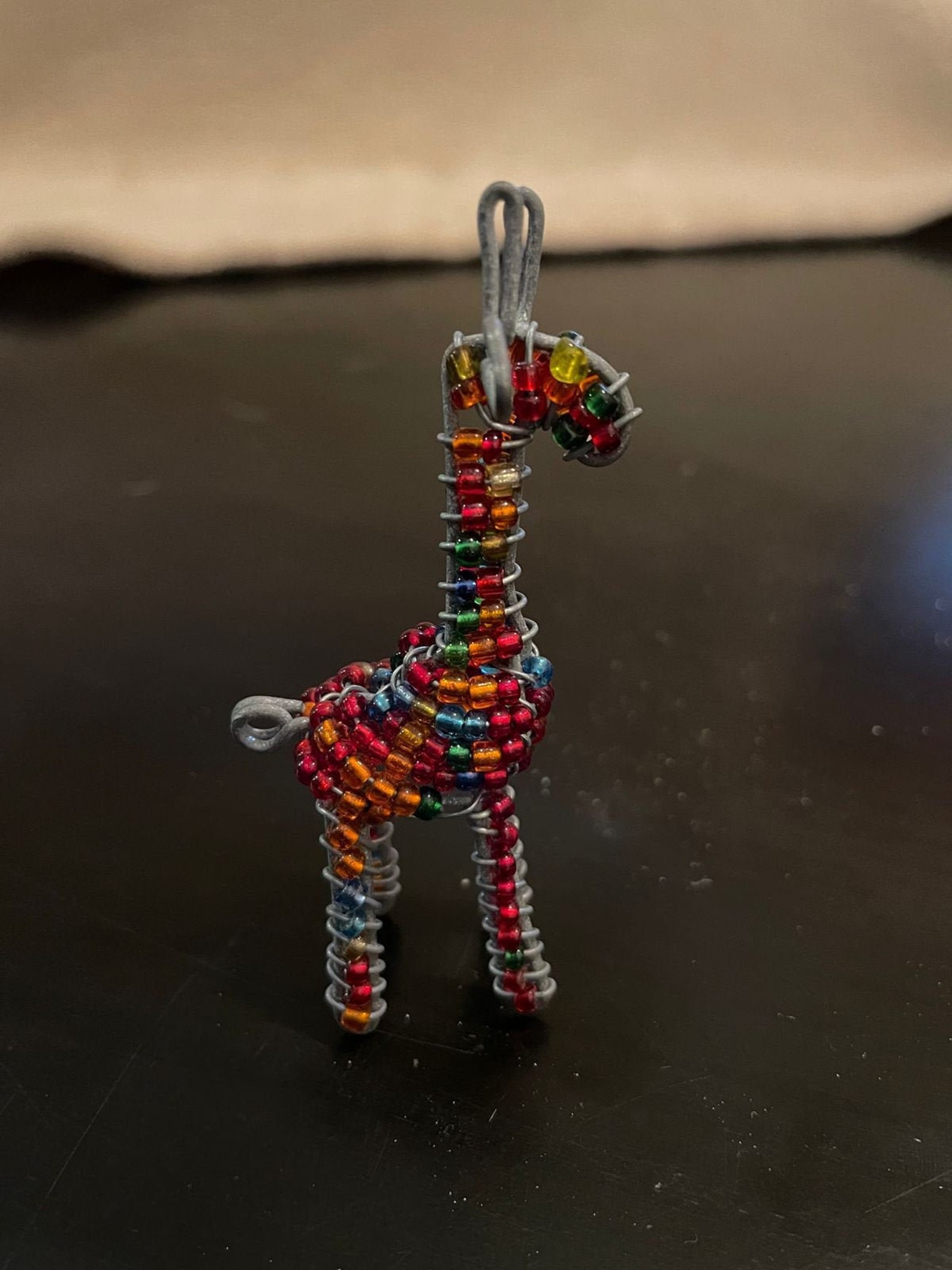 Giraffe Handmade African Beaded Animal Keyring Etsy
