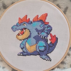 Feraligatr Cross Stitch
