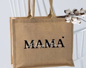 Personalized jute bag MAMA | Market bag | Gift | Custom Gifts | Mother's Day | Gift for Mom | Mother's Day gift