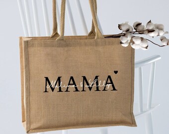 Personalized jute bag MAMA | Market bag | Gift | Custom Gifts | Mother's Day | Gift for Mom | Mother's Day gift