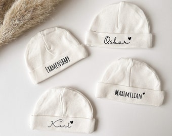 Babymütze personalisiert, Newborn Mütze personalisiert, Neugeborenen Mütze mit Name
