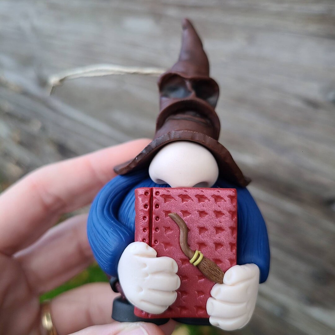 Harry Potter Gnome Wizard With Sorting Hat & Book Gonk Etsy