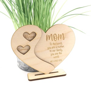 Mothers Day Heart Stand DIGITAL file, Mom/Mum, Glowforge, Laser Cutter Svg, Pdf, Ai, lightburn file / Personal & Commercial INSTANT DOWNLOAD