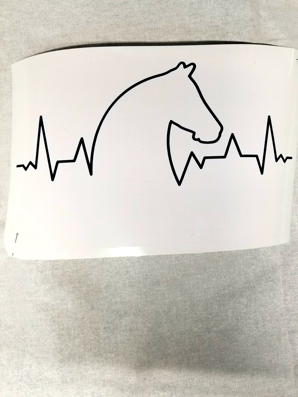Horse Heart Beat Decal Etsy