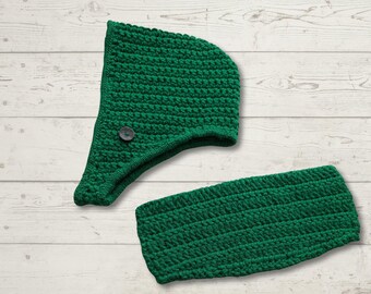 Ski hat with face mask, balaclava crochet and knit, fashion cap, winter hat, adventure mountain hat, handmade merino balaclava, gift idea