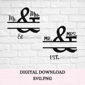 Wedding monogram-wedding svg-couples monogram-Mr and mrs svg 2 designs