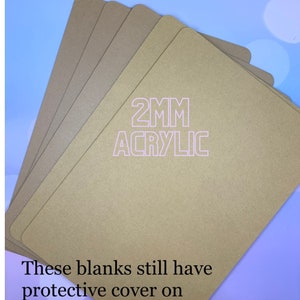A4 or A5 blanks no base ,2mm acrylic blanks,vinyl blanks,craft blanks