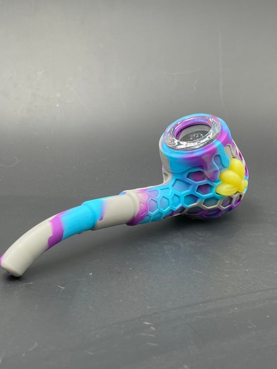silicone tobacco pipe Silicone Tobacco Pipe With Bottom Compartment
