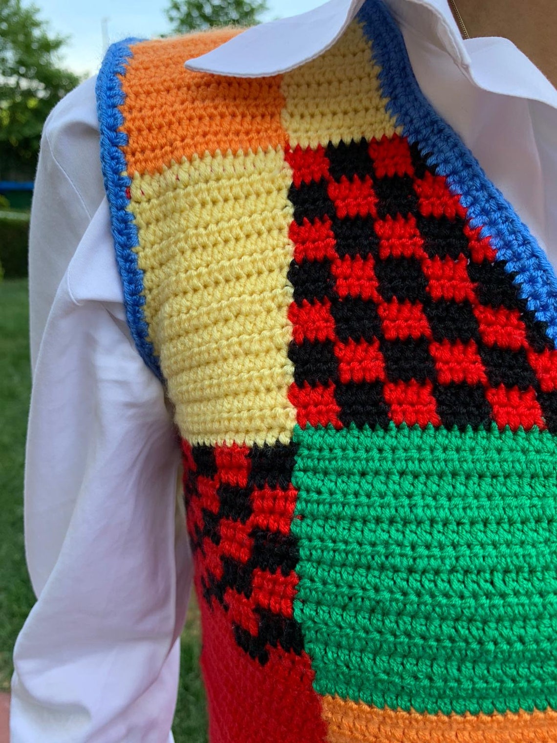Harry Styles Knit Sweater Vest Knit Vest Top Knitted Vest Etsy