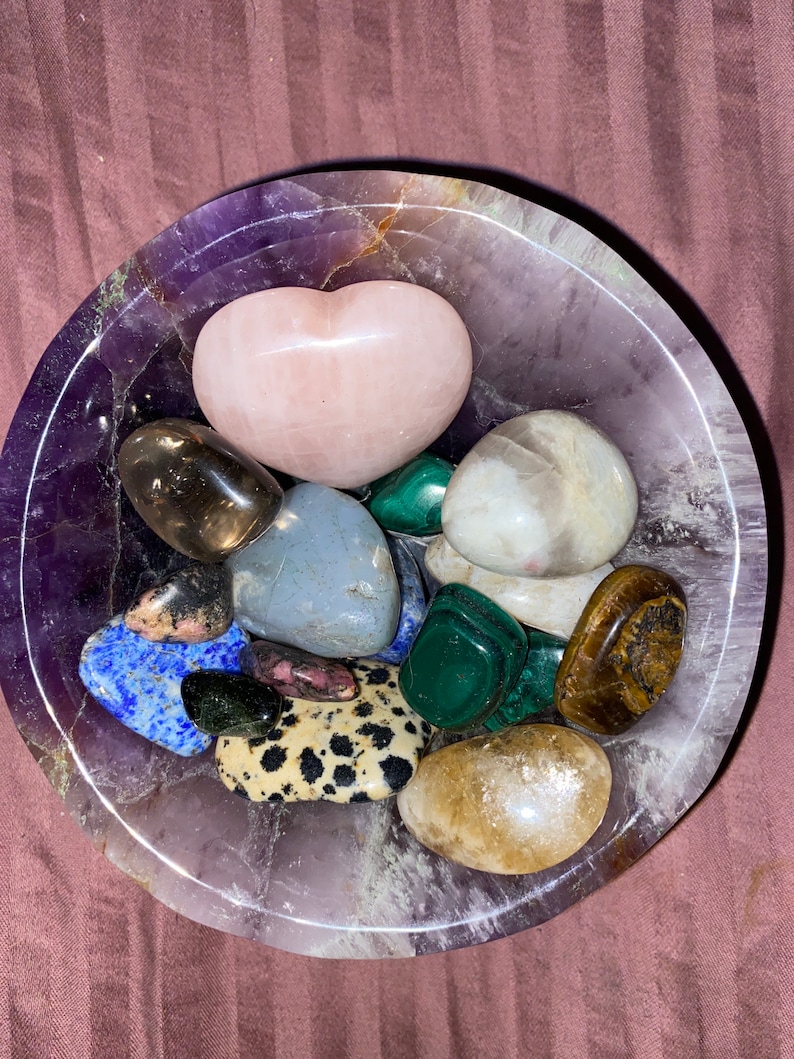 Amethyst offering bowls Amethyst offering bowls