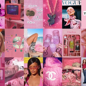 100 PCS Boujee Pink 90s 2000s Wall Collage Kit Y2K Pink - Etsy