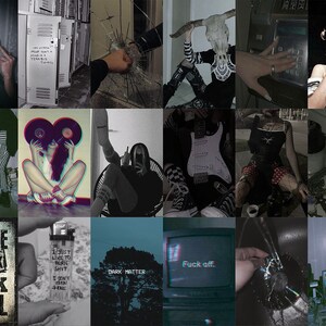 140 PCS Grunge Wall Collage Kit Boujee Black Grunge Aesthetic - Etsy