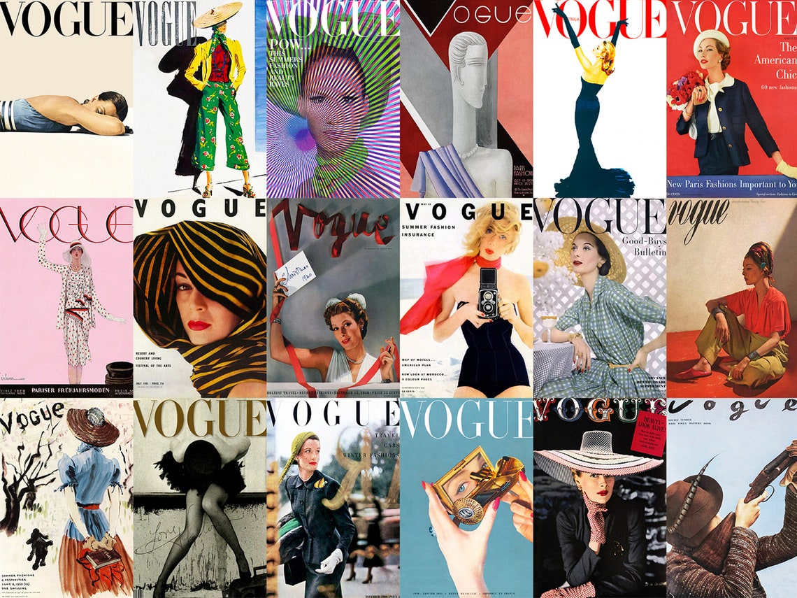 131 PCS Vogue Cover Wall Collage Kit Vogue Magazine | Etsy