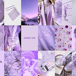 140 PCS Lavender Purple Wall Collage Kit Soft Purple Aesthetic - Etsy