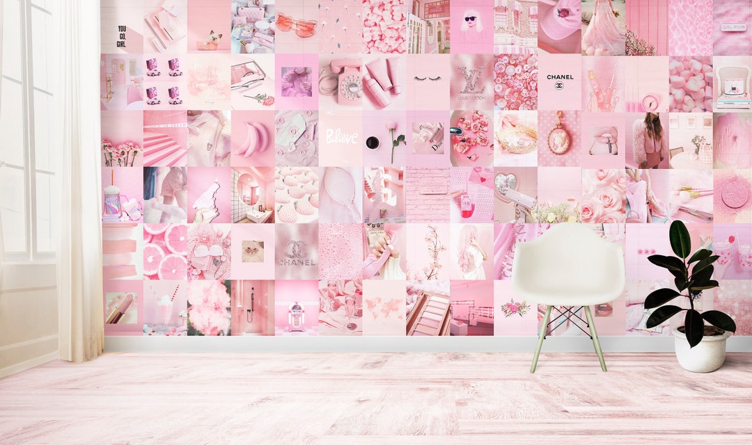 102 PCS 8.5''x11'' Blush Pink Wall Collage Kit - Etsy