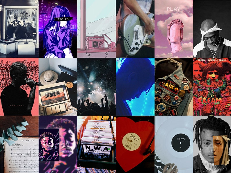 170 PCS Music Poster Wall Collage Kit Set of Sound Art Etsy