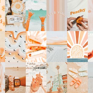 150 PCS Peach Wall Collage Kit Good Vibes Beach Aesthetic - Etsy